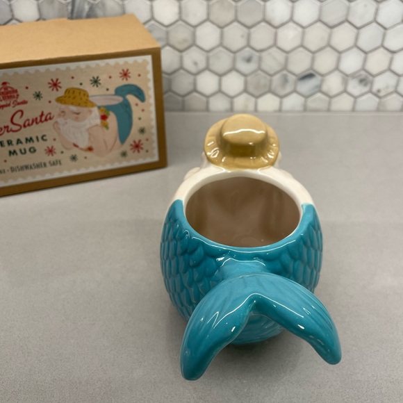 BeachBum Berry - Sippin’ Santa 
Ceramic Mermaid Santa Cup - Mersanta Tiki Mug - Picture 5 of 5